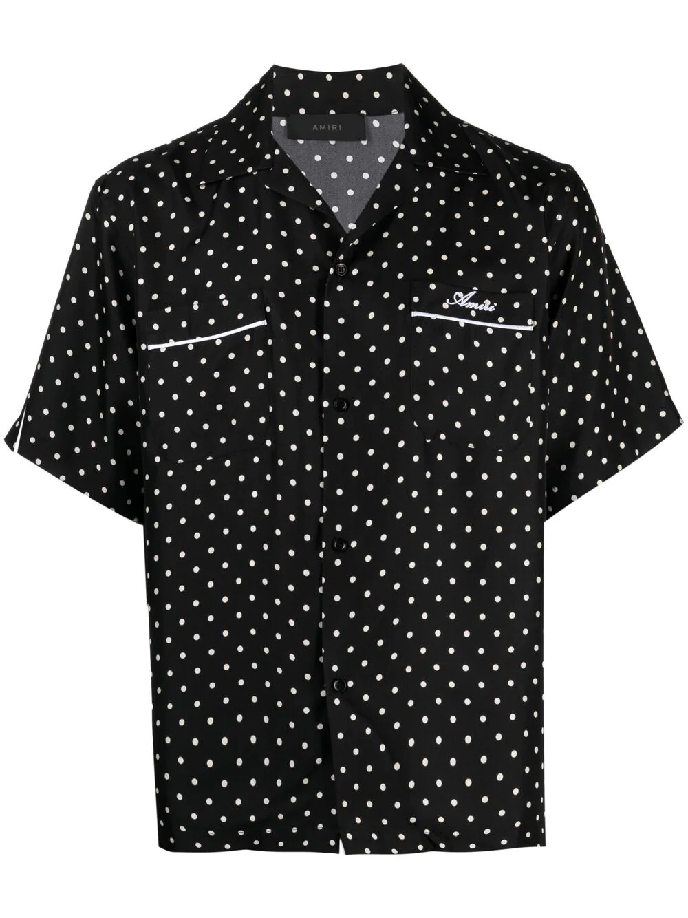 polka dot-print silk shirt - 1