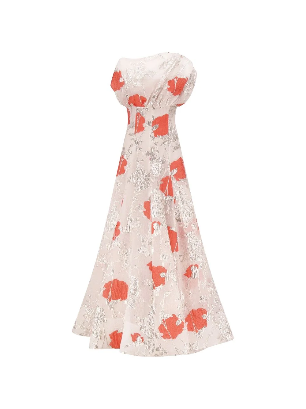 drape floral gown - 1