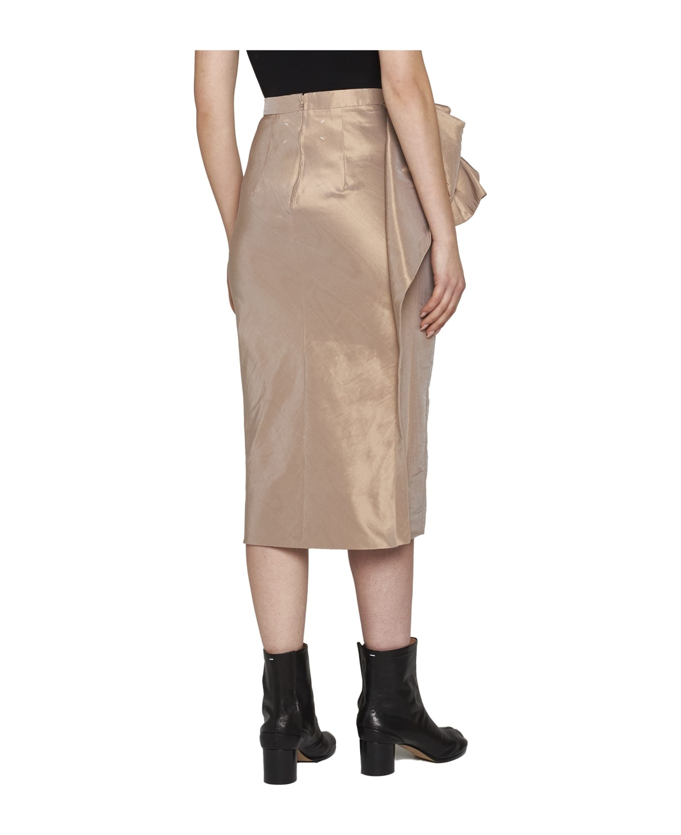 Midi Skirt Beige - 4