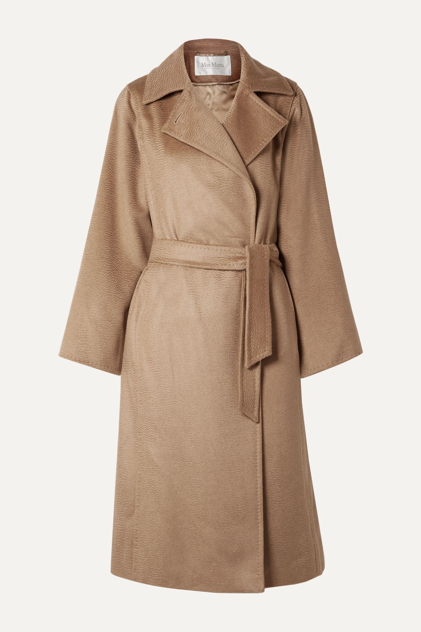 Manuela Icon belted camel hair coat - 1