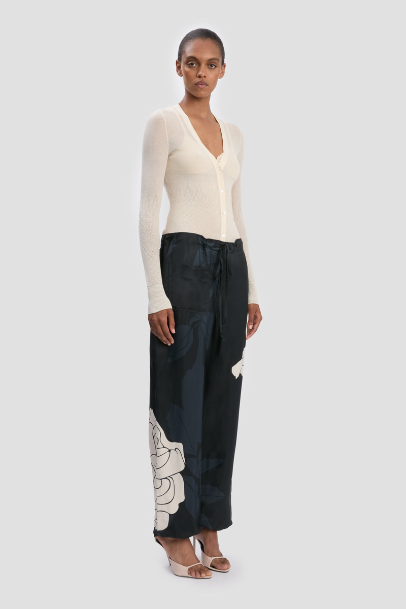 Cargo Trouser In Dark Navy Floral Print 3