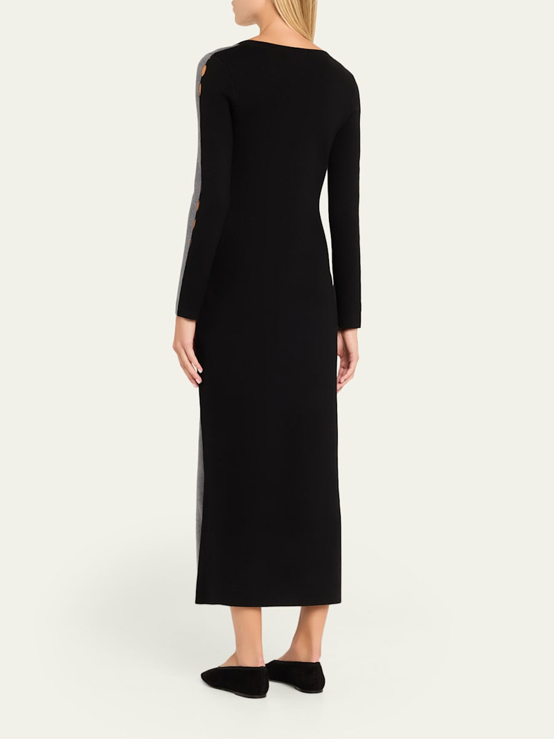 ZANKOV Angie Colorblock Long-Sleeve Ankle Dress outlook