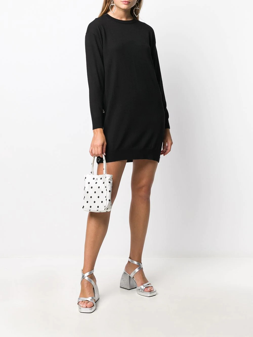 side-button jumper dress - 2