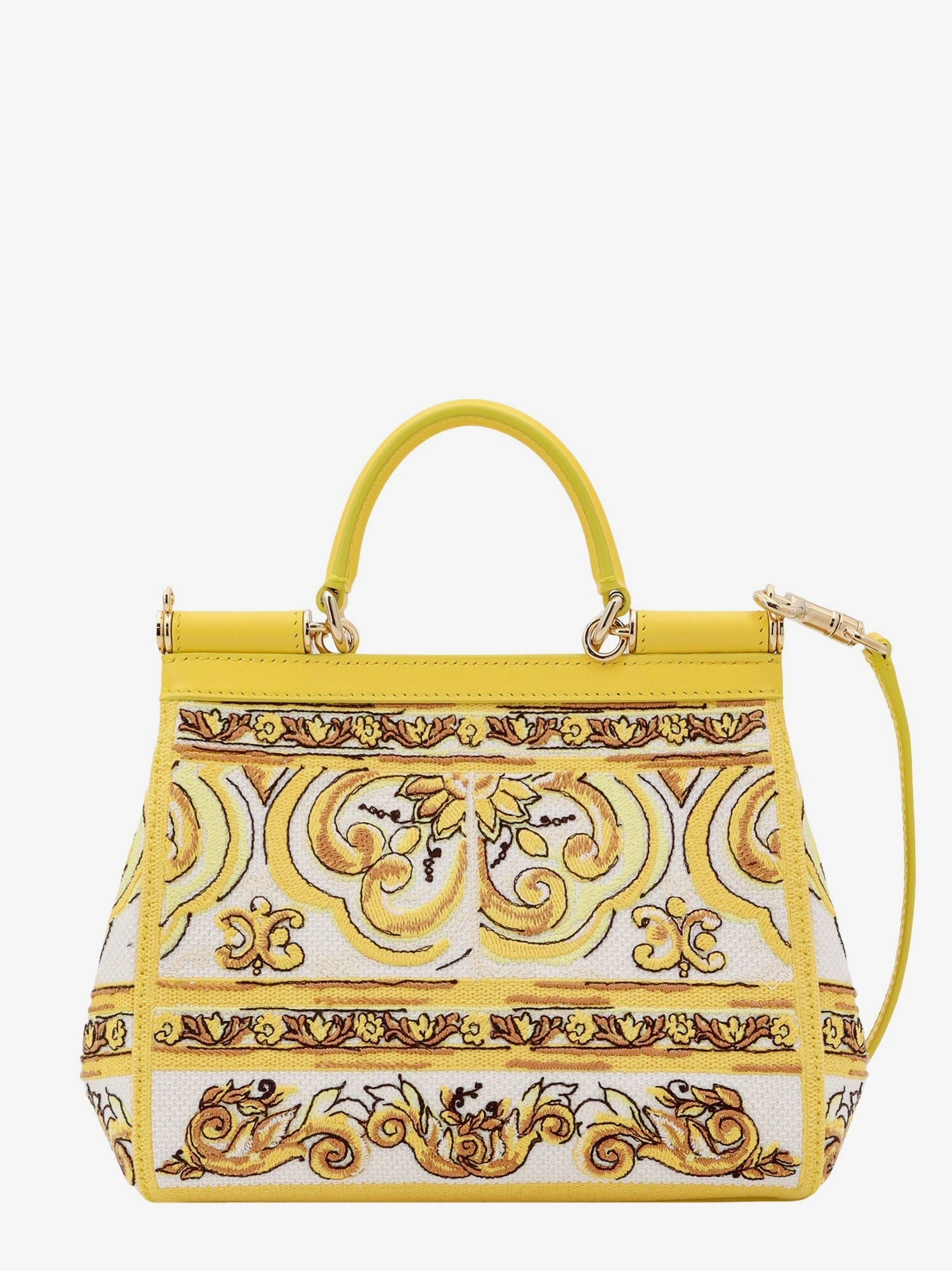 Dolce & Gabbana Woman Sicily Woman Yellow Handbags - 2
