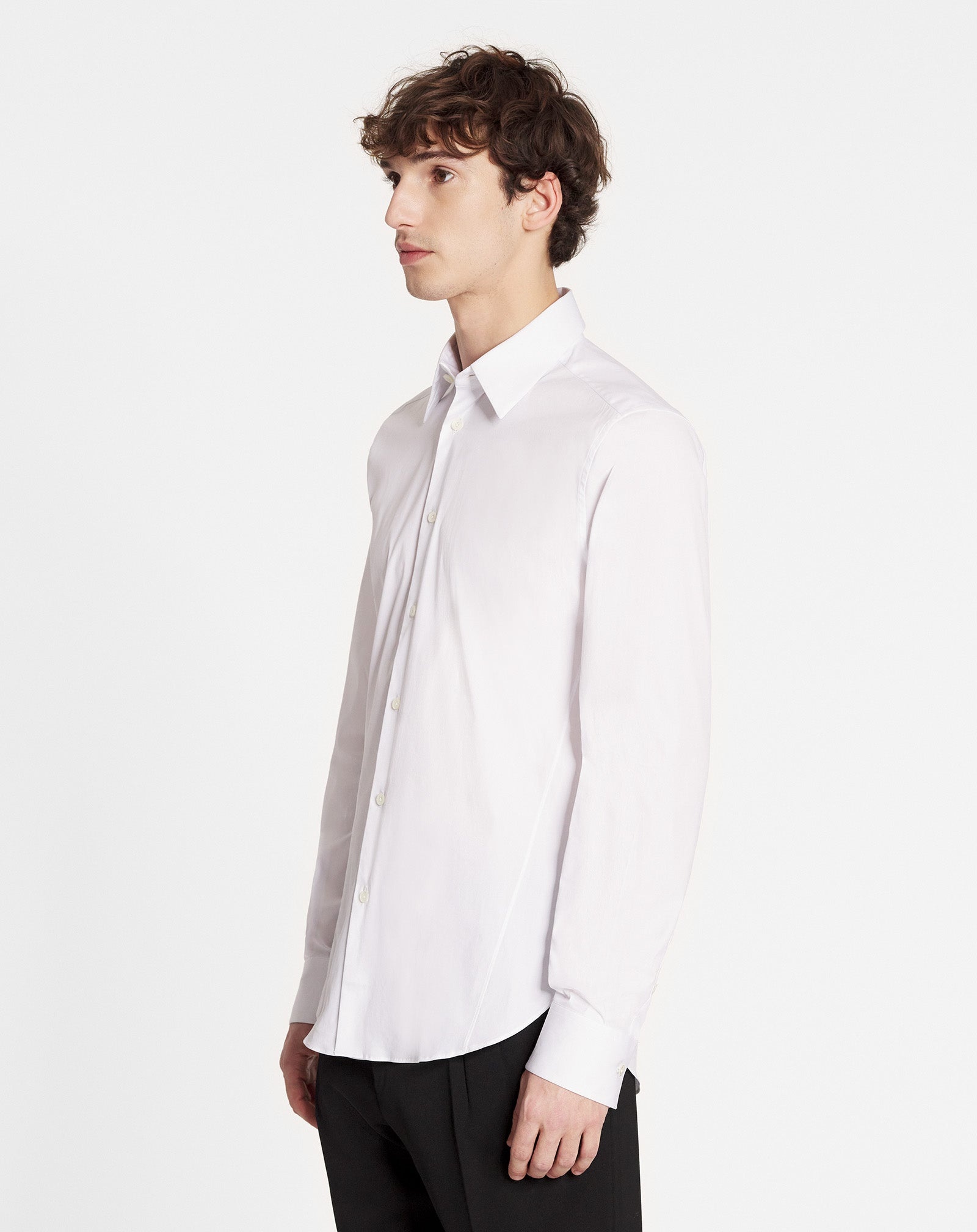 SLIM FIT STRETCH POPLIN SHIRT - 3