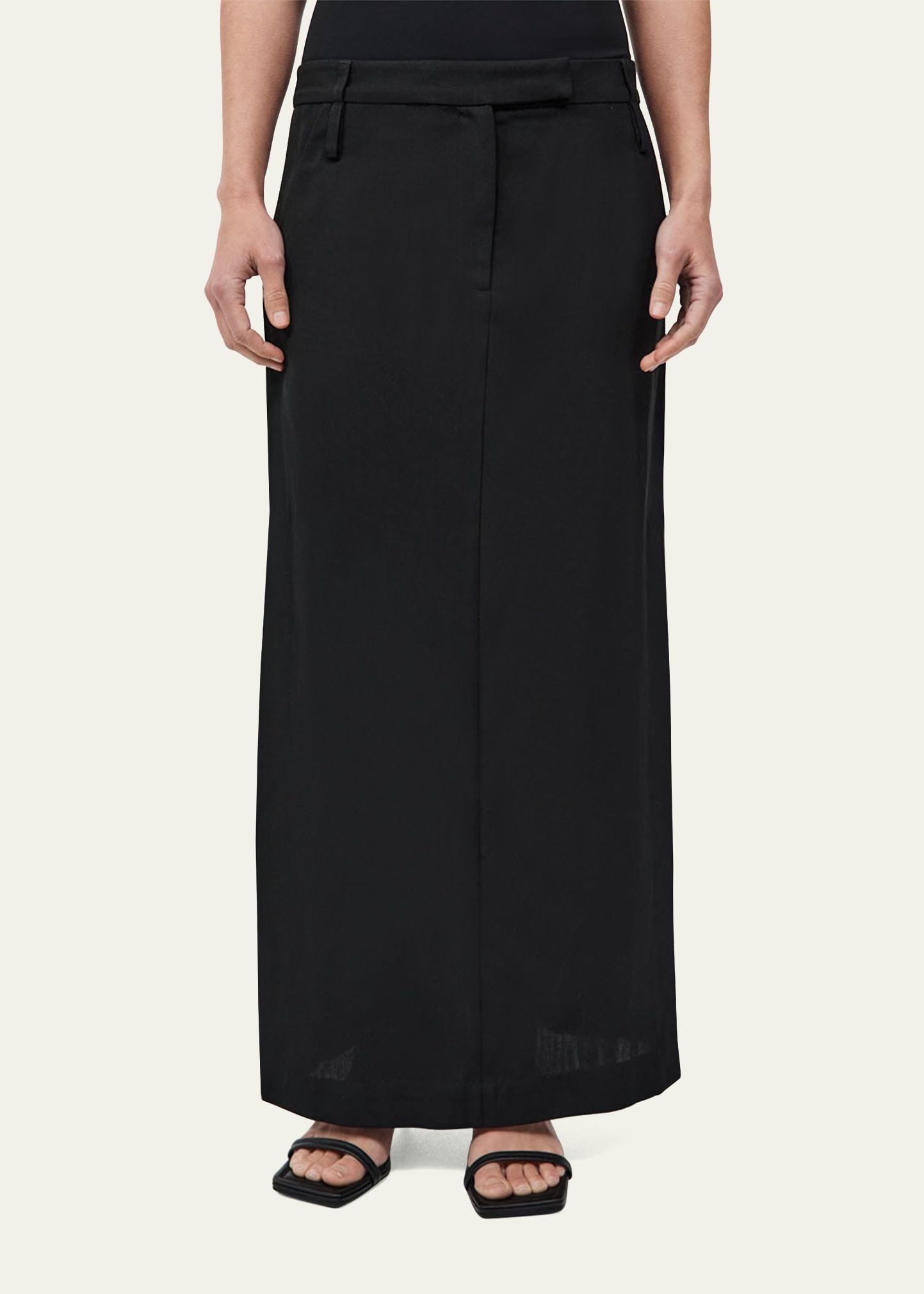 Double-Loop Straight Maxi Skirt - 5