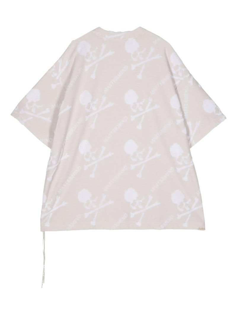 MASTERMIND WORLD flocked-finish crew-neck T-shirt outlook