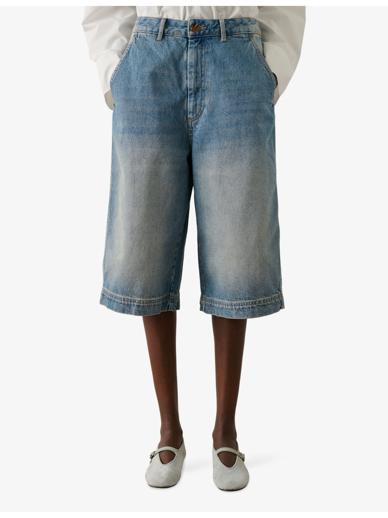 Francis Wide-Leg Denim Shorts 3