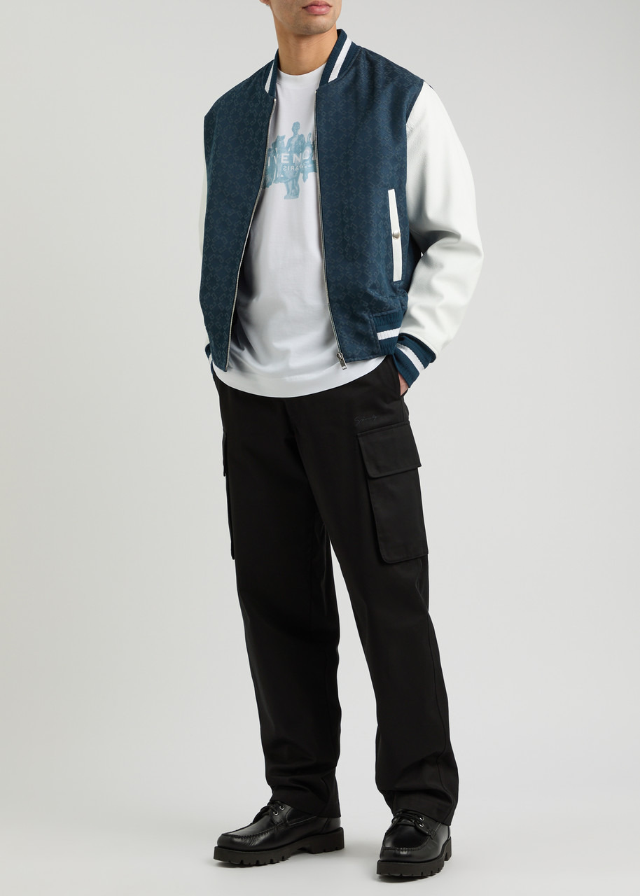 Givenchy Logo-jacquard and Leather Varsity Jacket - 4