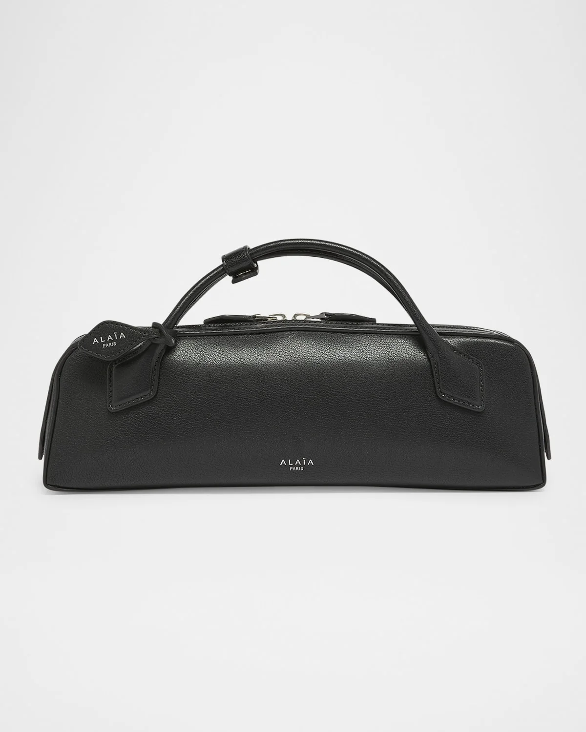 Le Teckel Top-Handle Bag in Grained Leather - 1