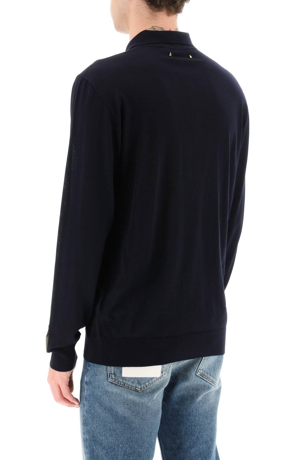 LONG-SLEEVE KNIT POLO SHIRT - 3