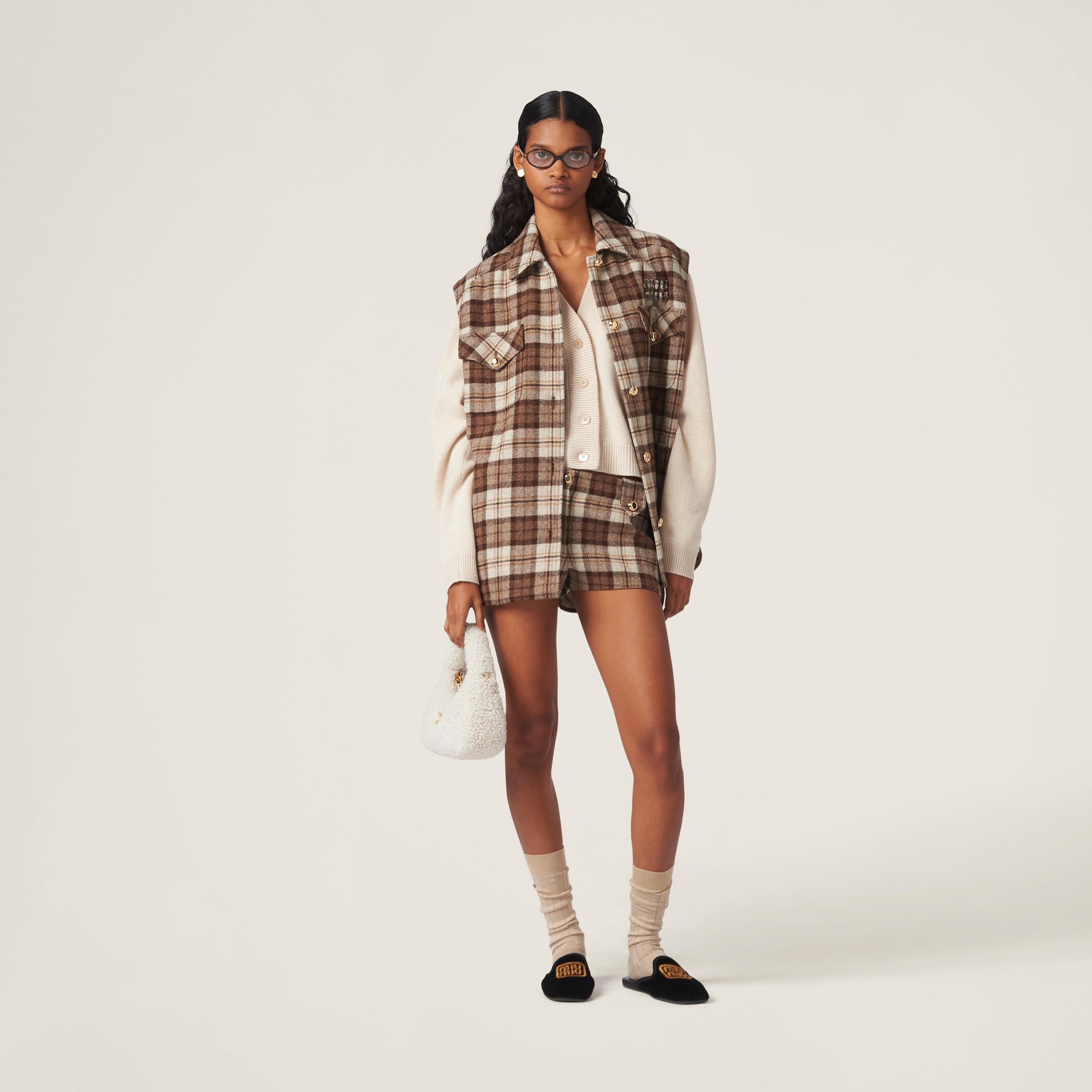Cashmere and silk knit cardigan - 1