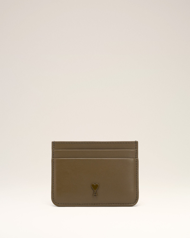 GREEN SMOOTH LEATHER AMI DE COEUR CARD HOLDER 1
