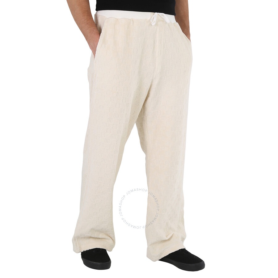 Ambush Asparagus White Cotton Blend Monogram Sweatpants - 4