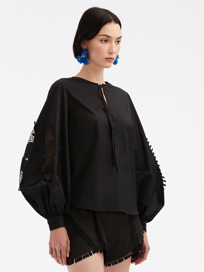 CACTUS EYELET GUIPURE INSET BLOUSE 3