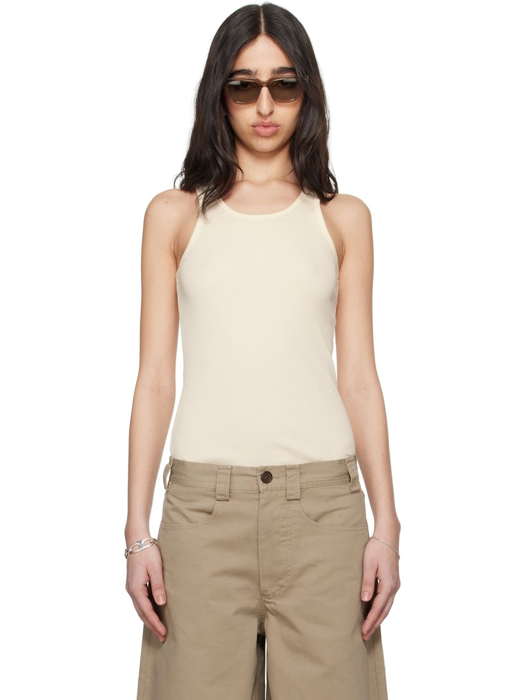 Off-White Francis Jersey Rib Tank Top - 1