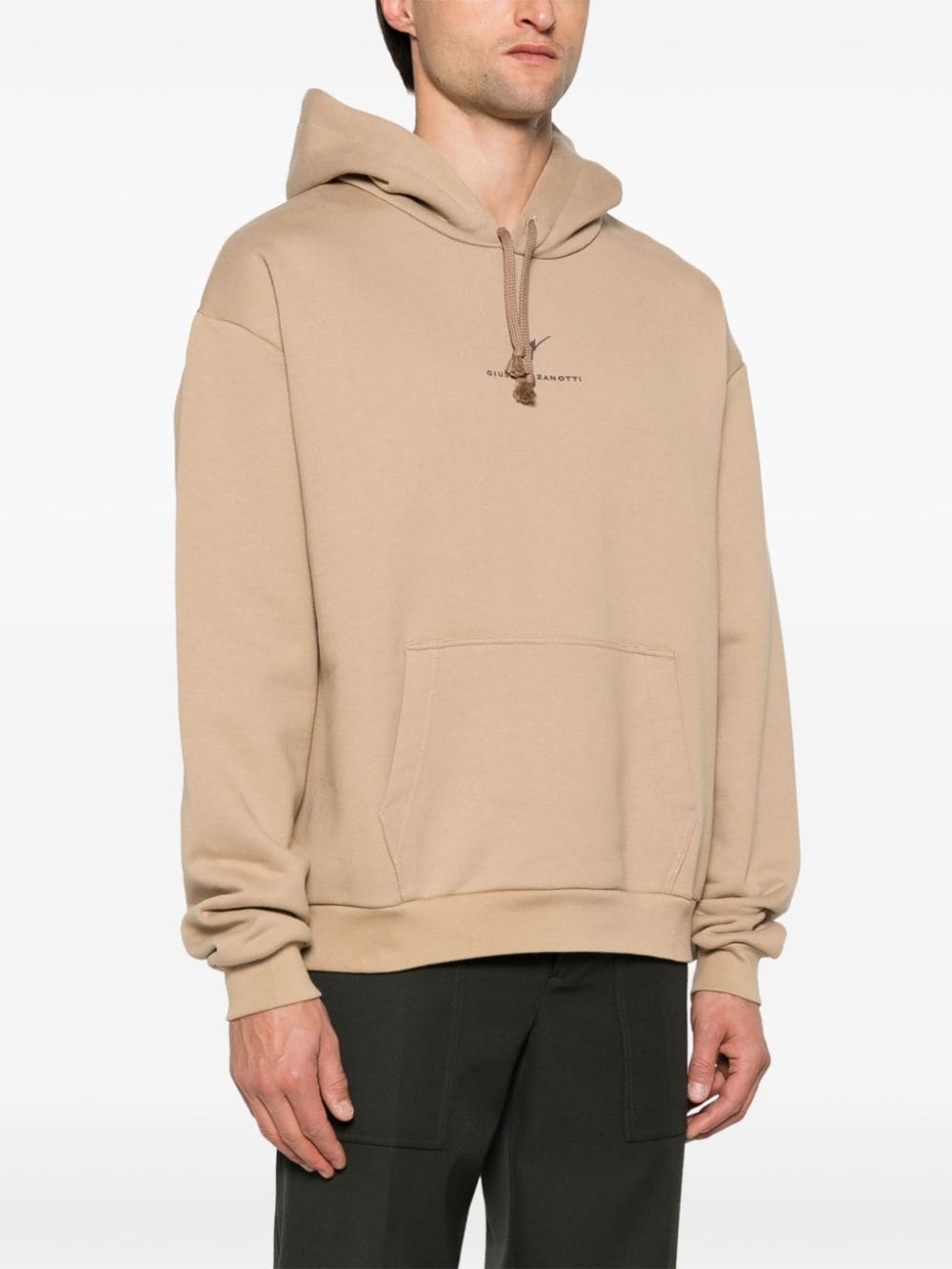 logo-embroidered hoodie - 3