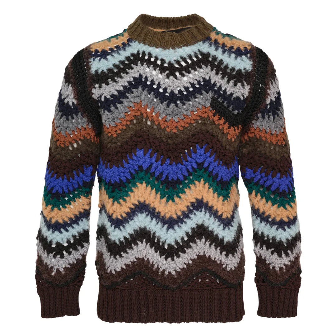 Mix Crochet Knit Pullover - 1