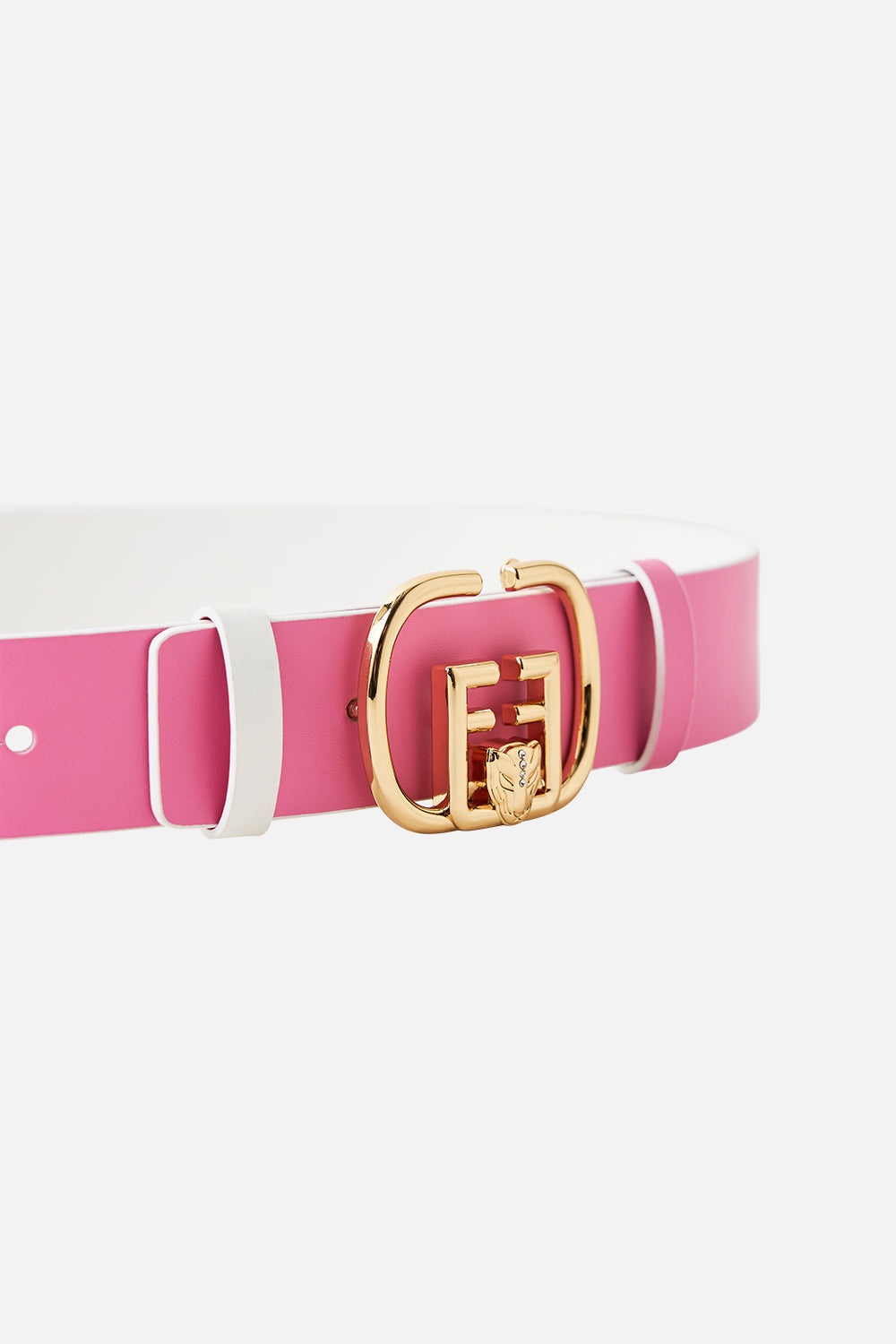 REVERSIBLE MONOGRAM BUCKLE BELT - 3