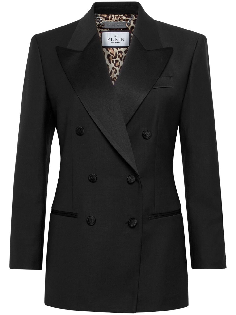 peak-lapels double-breasted blazer - 1