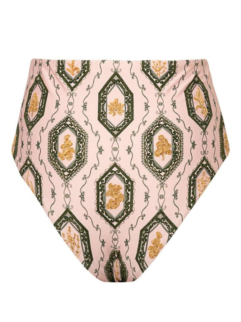 Agua by Agua Bendita Magenta Calado high-waist bikini bottom outlook