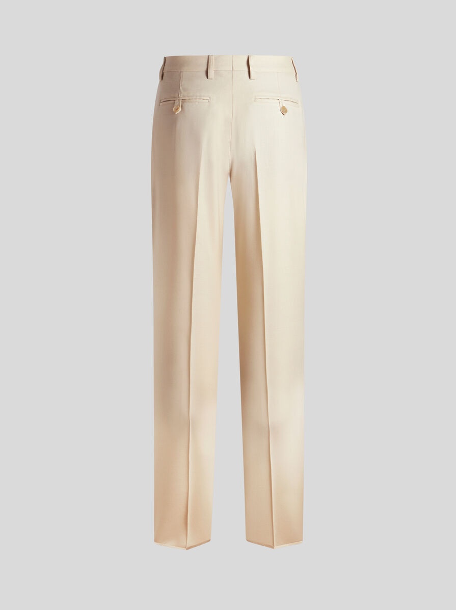 WOOL TWILL TROUSERS - 6