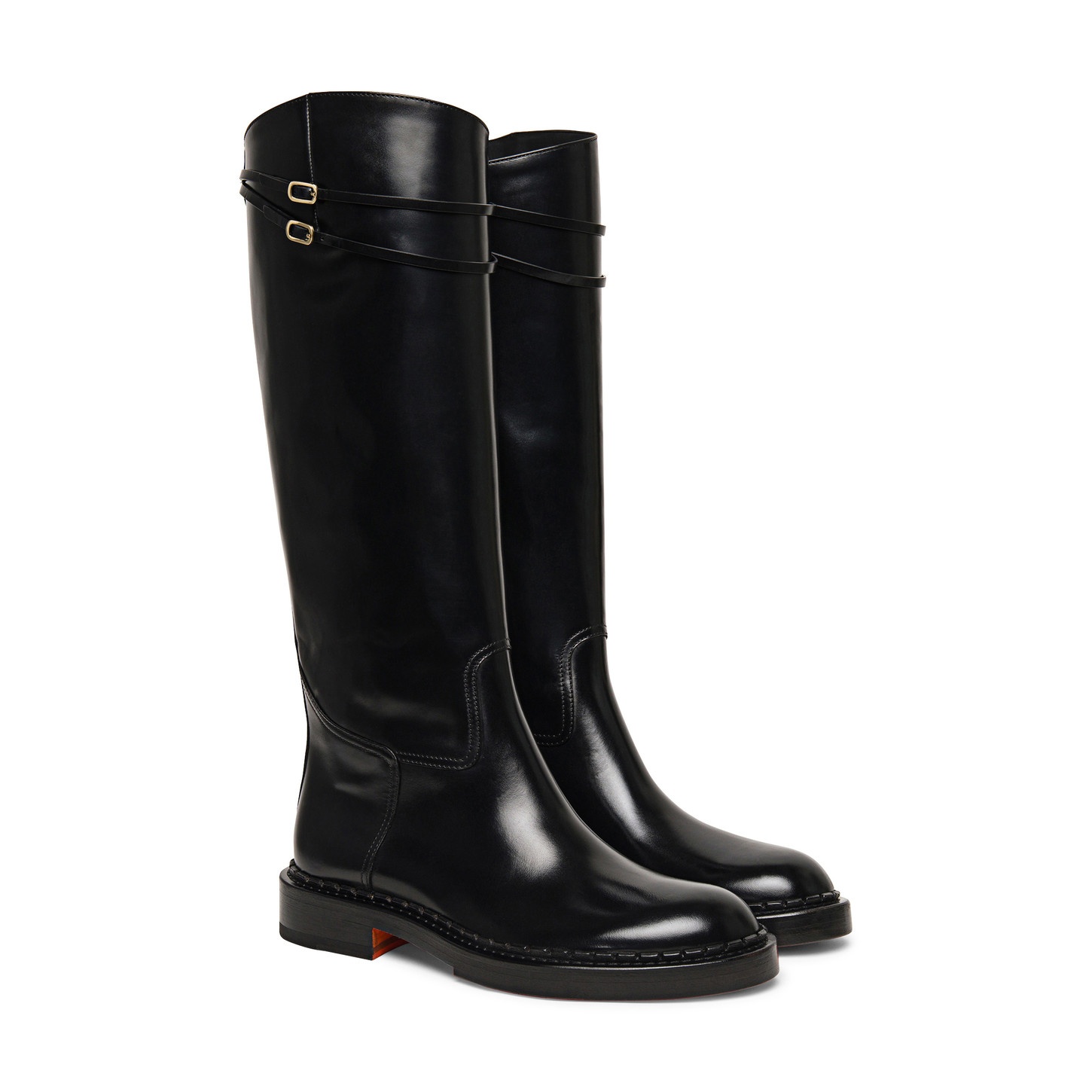 Women’s black leather boot - 2