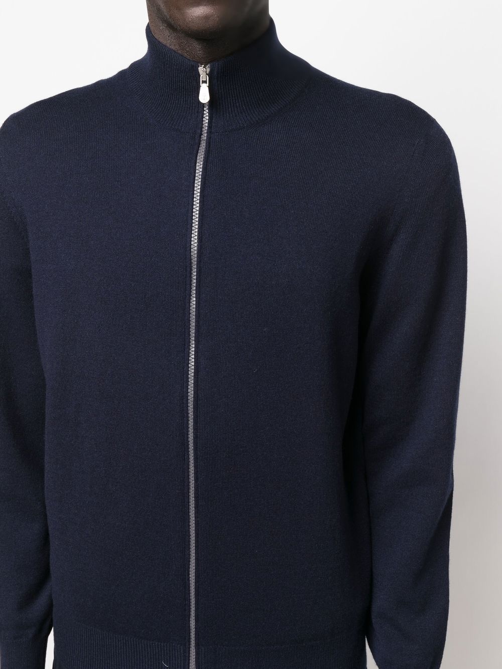 funnel neck zip-up cashmere jumper - 5