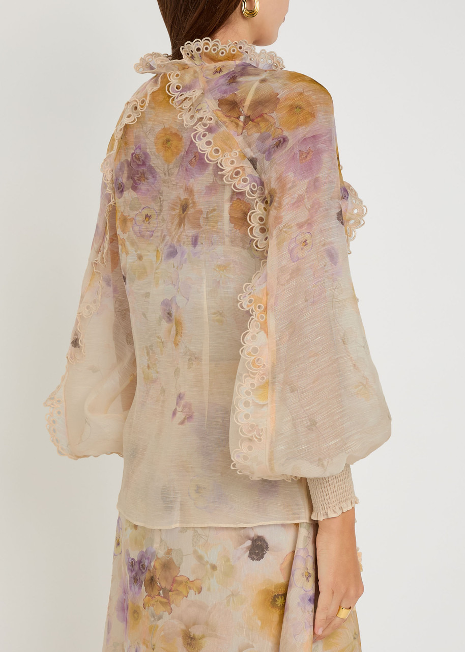 Zimmermann Memento Floral Linen-blend Blouse - 3