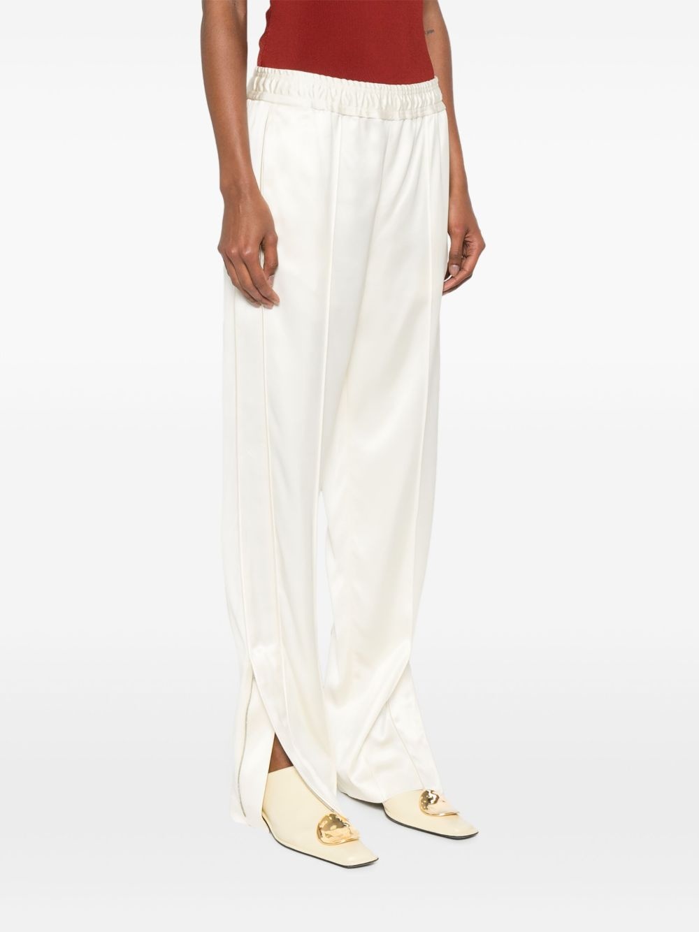 elasticated straight-leg trousers - 3