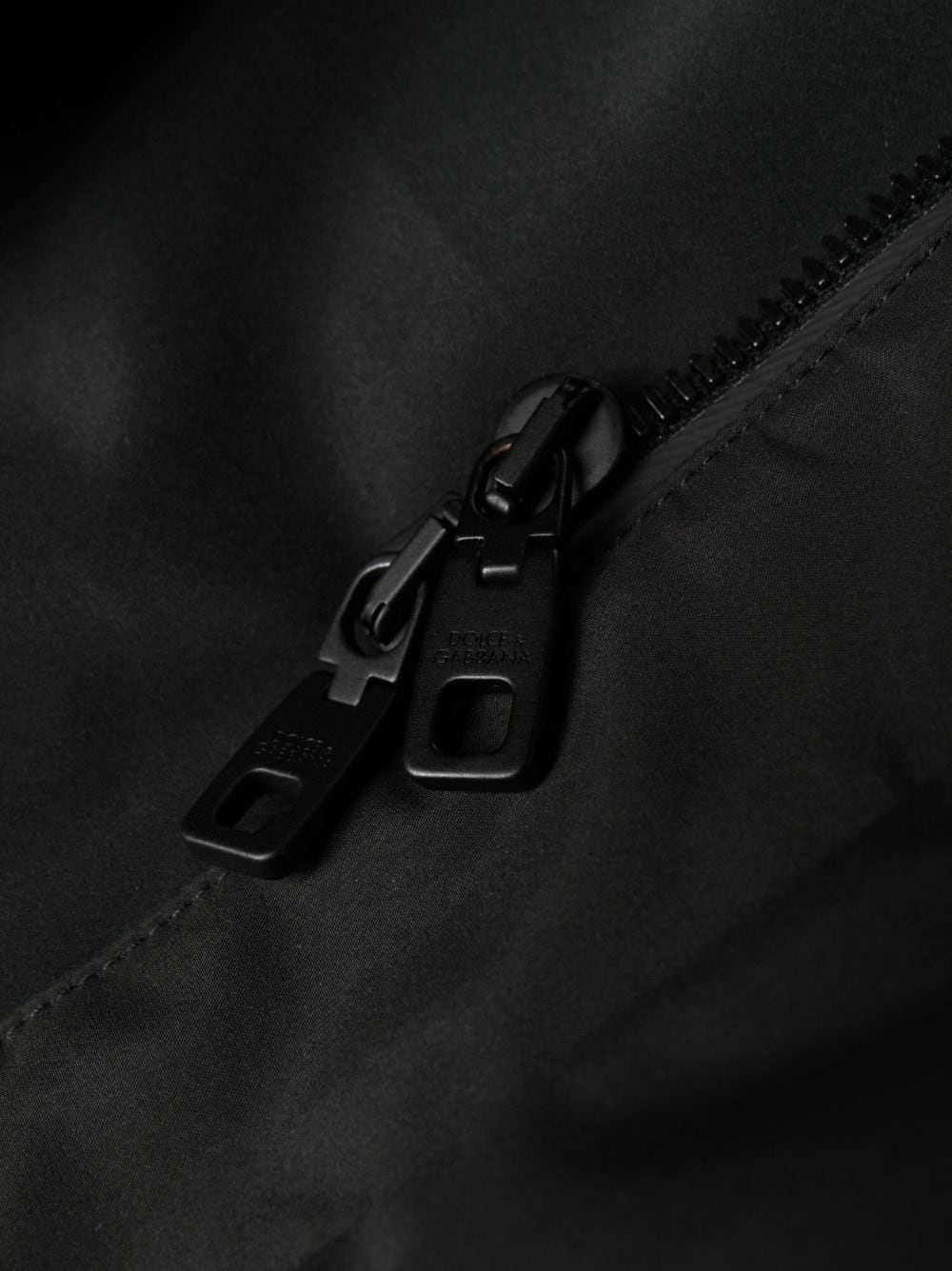 logo-plaque hooded coat - 7