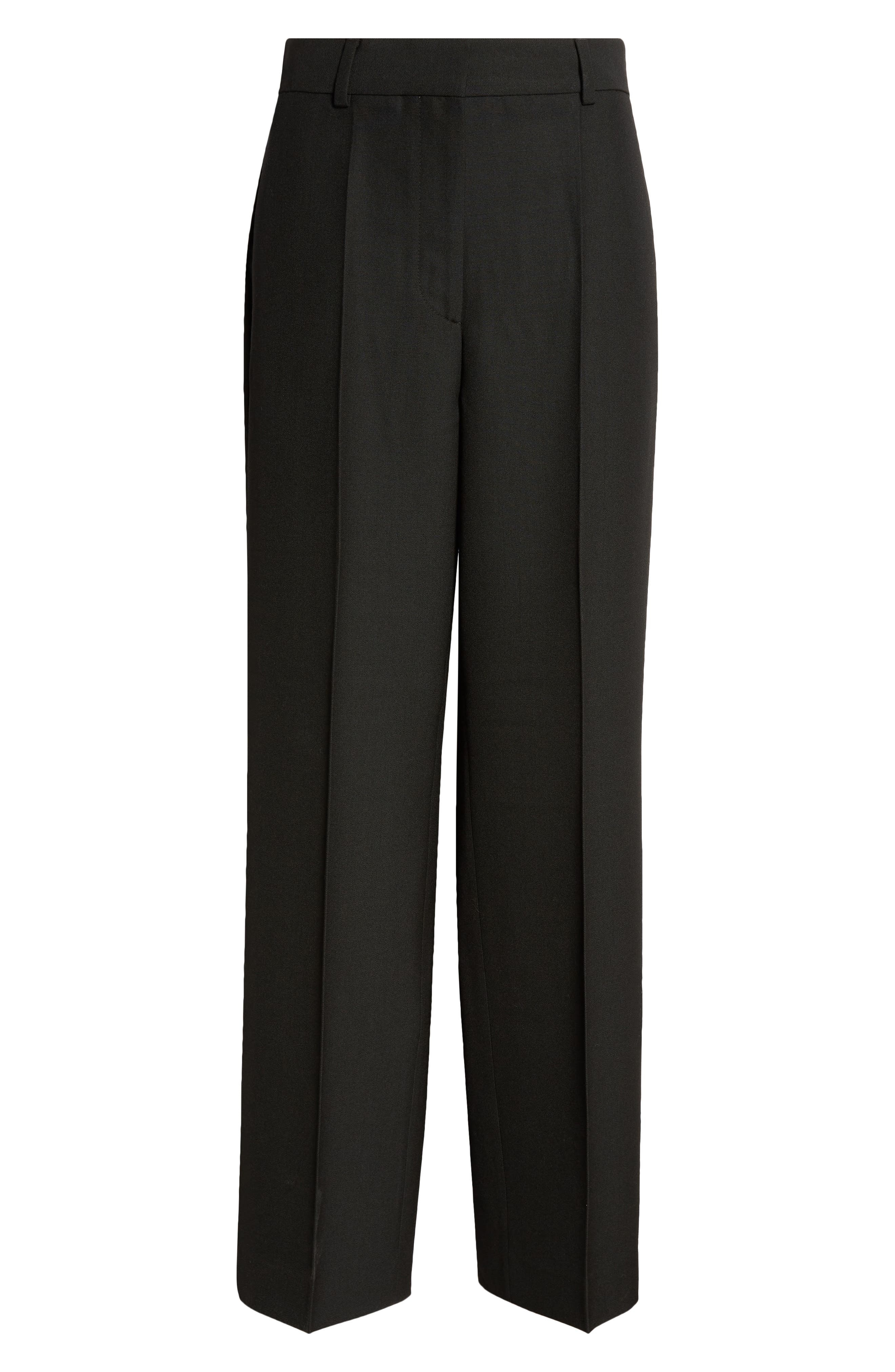 TOTEME Tailored Straight Leg Pants in Black at Nordstrom - 6