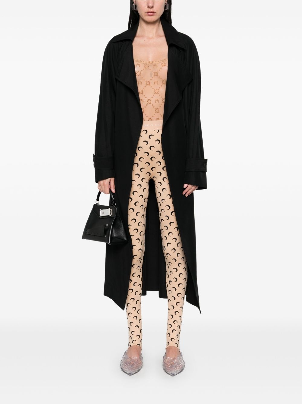 mesh flocked bodysuit - 2
