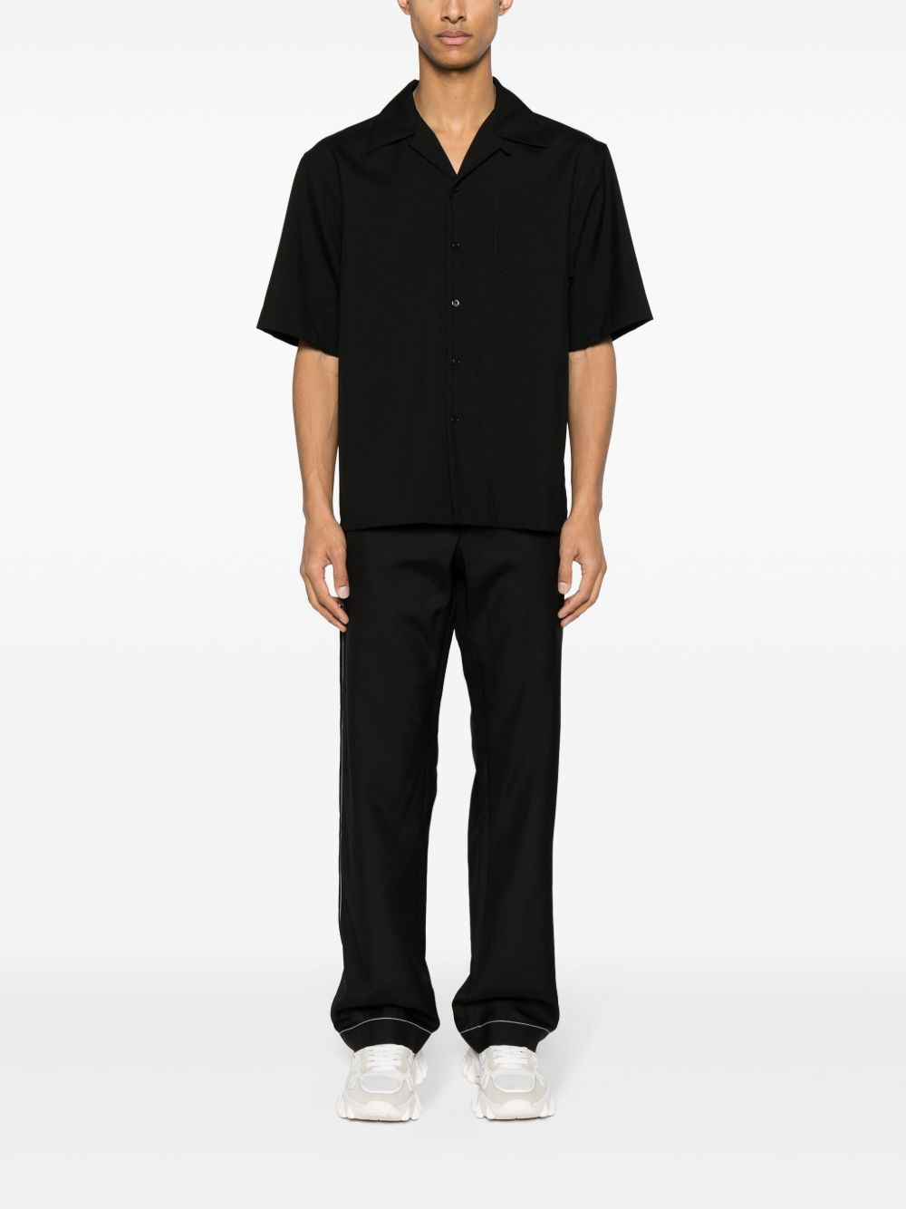 straight silk trousers - 2