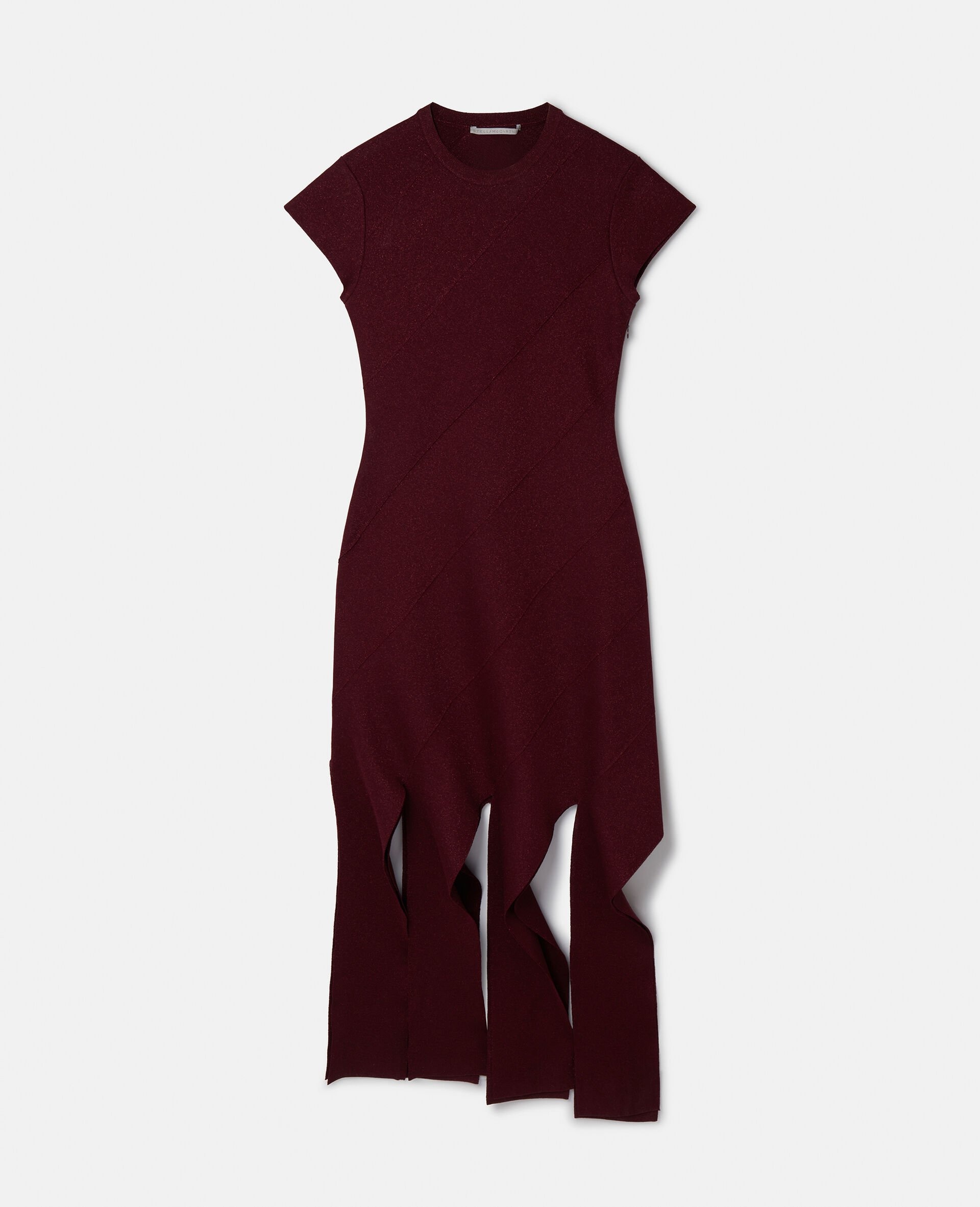 Lurex Rib Knit Midi Dress - 1