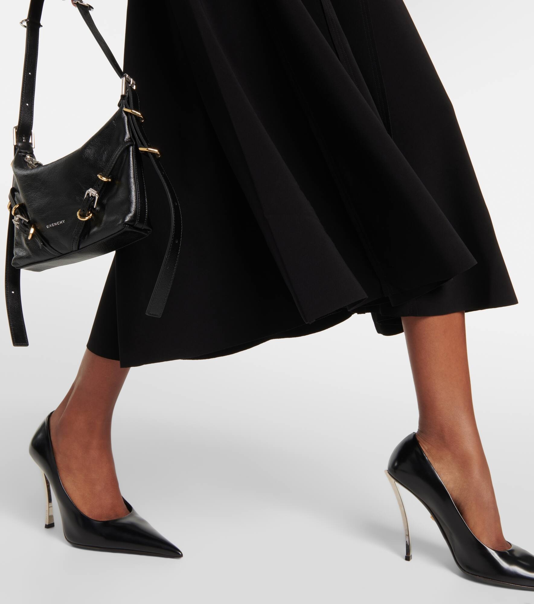 Grace high-rise jersey midi skirt - 5