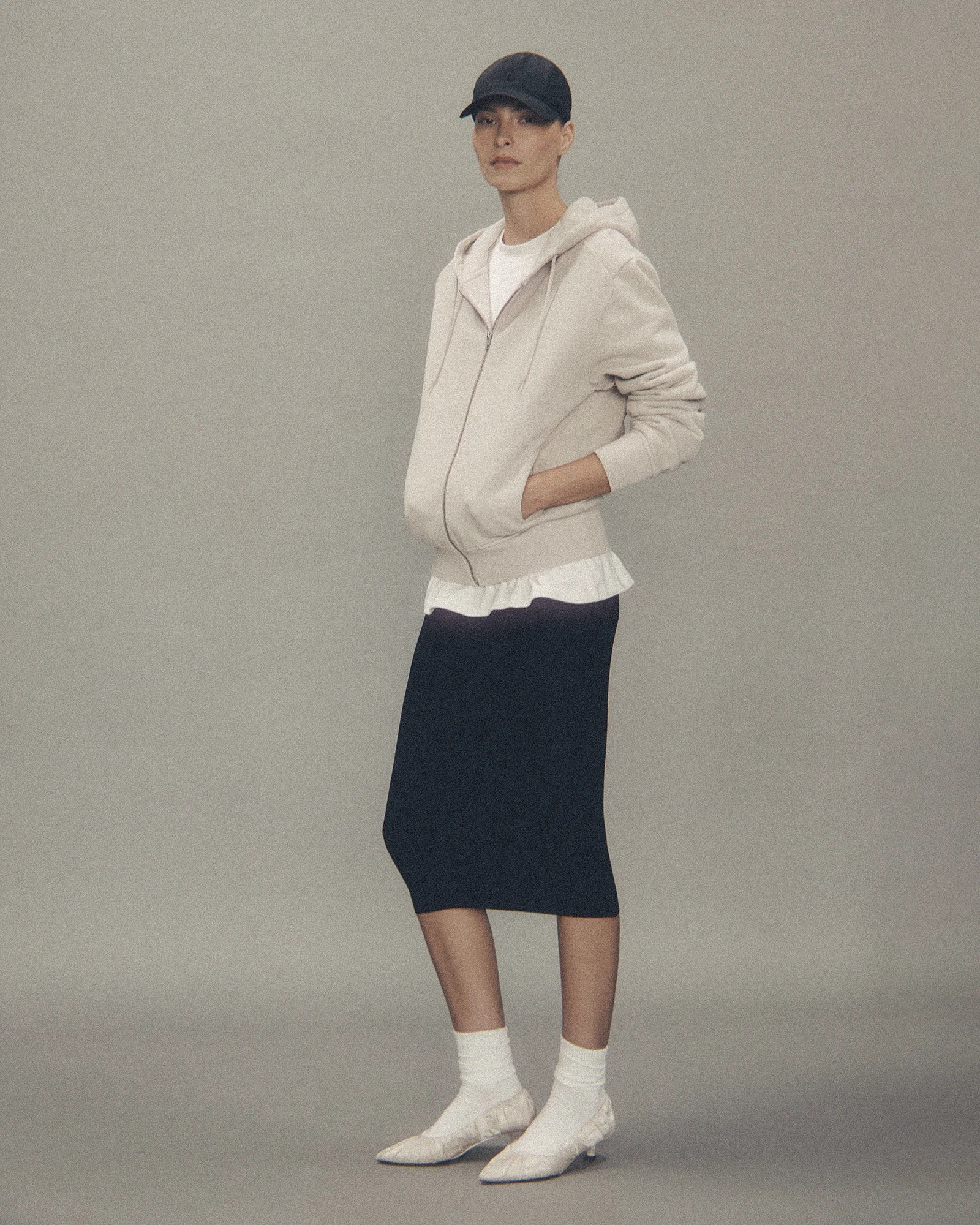 SLIM ZIP UP OFF WHITE - 4