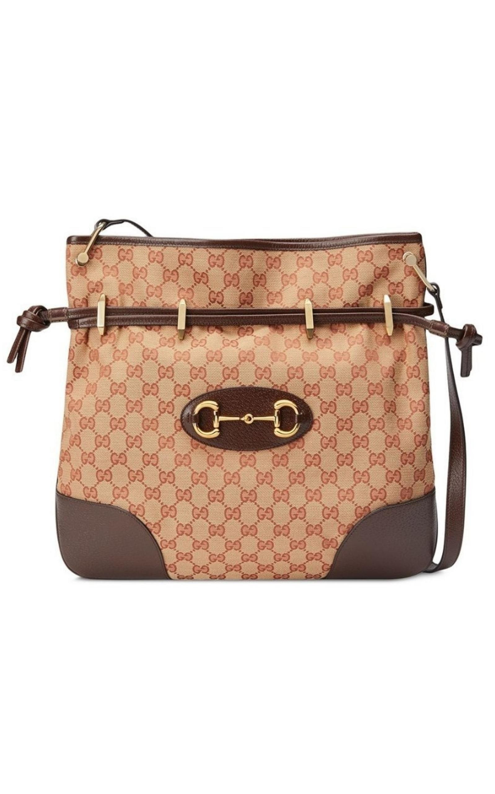 Leather and GG Supreme Fabric Shoulder Bag - 4