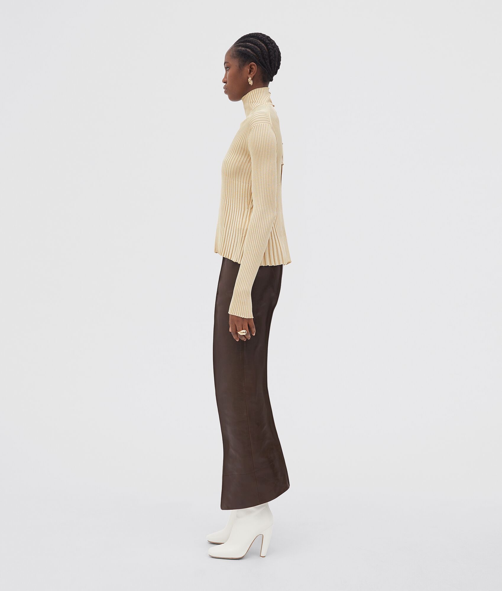 lightweight viscose plissé jumper - 2