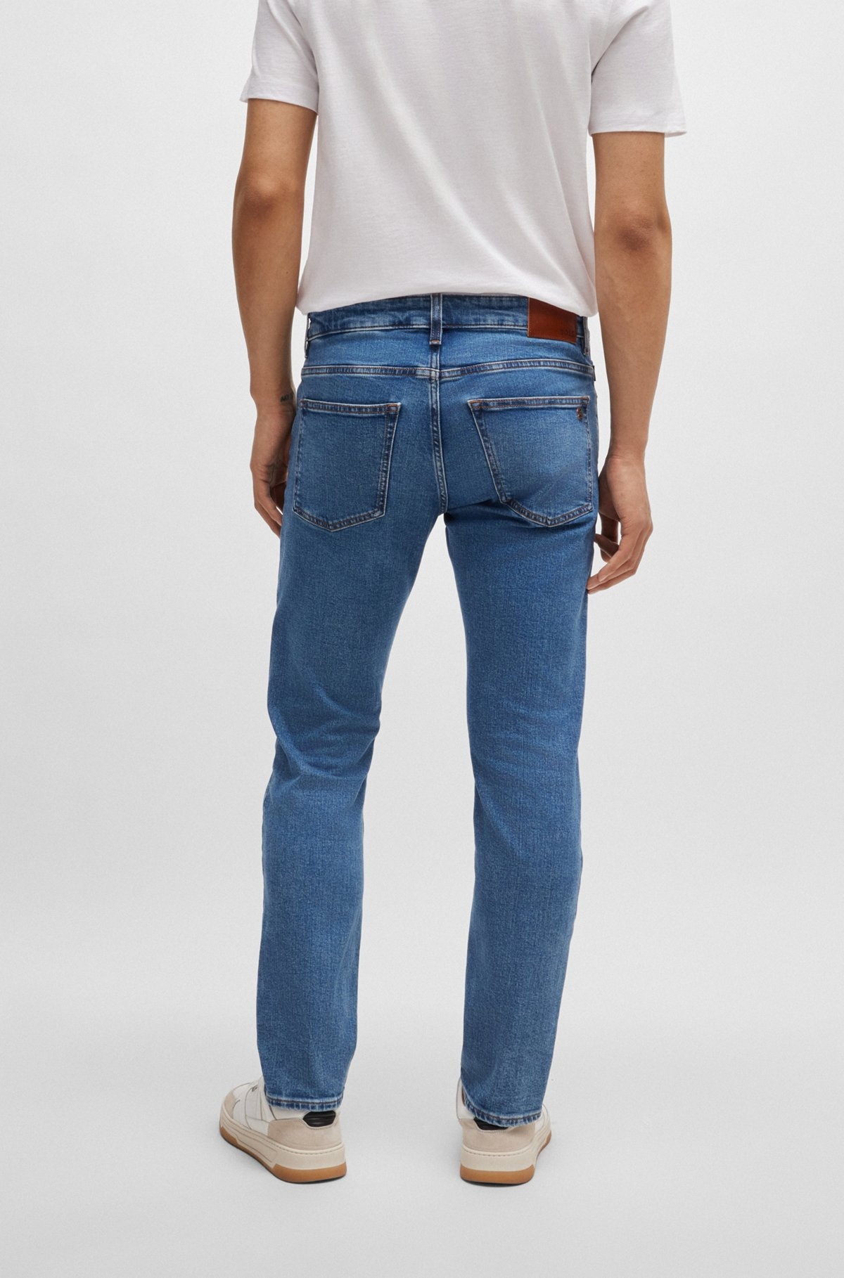 DELAWARE SLIM-FIT JEANS IN BLUE STRETCH DENIM - 4