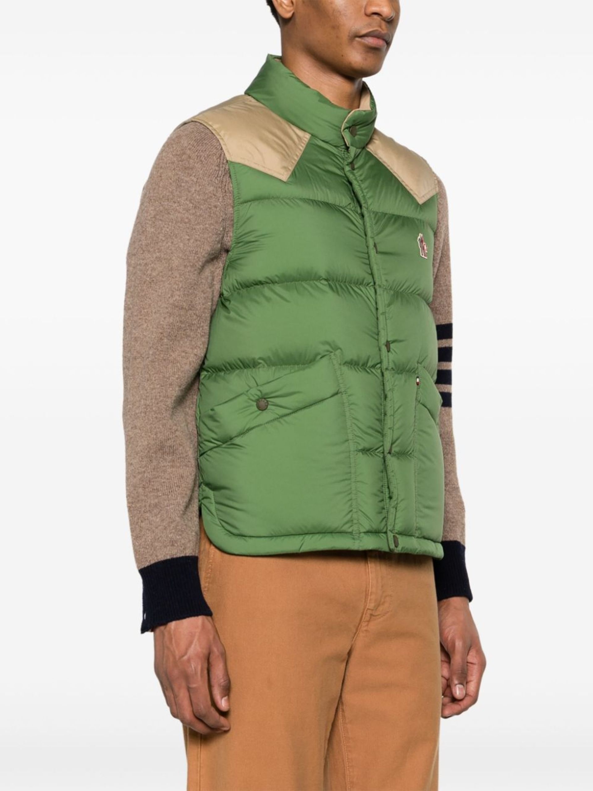 Green Veny Quilted Gilet - 3