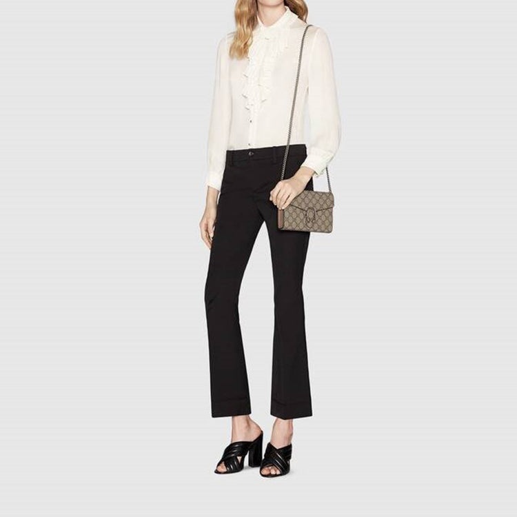 (WMNS) Gucci Dionysus Series Synthetic canvasChain bag Dionysus Brown 401231-KHNSN-8642 - 7