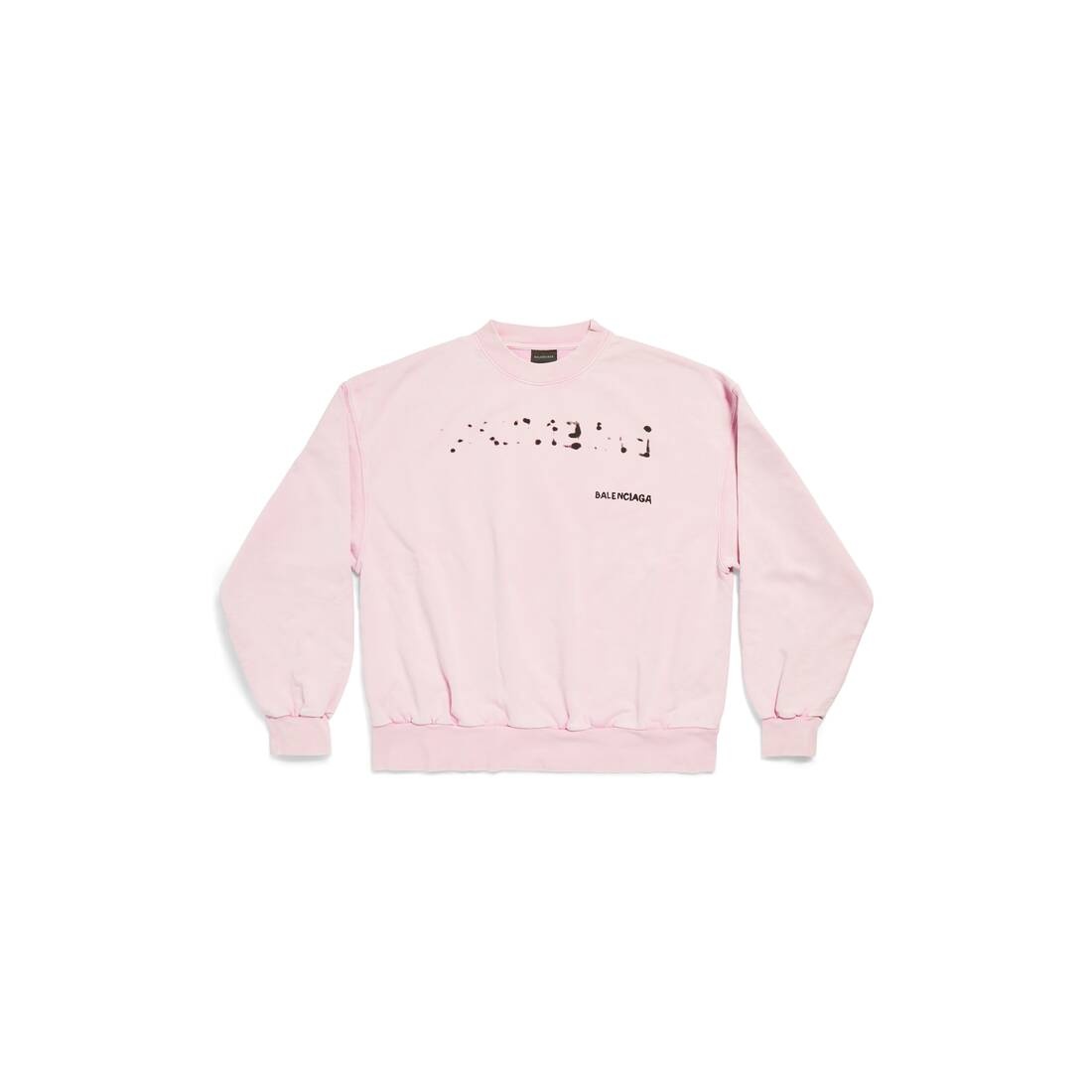 Hand Drawn Balenciaga Sweatshirt Regular Fit in Pink - 1