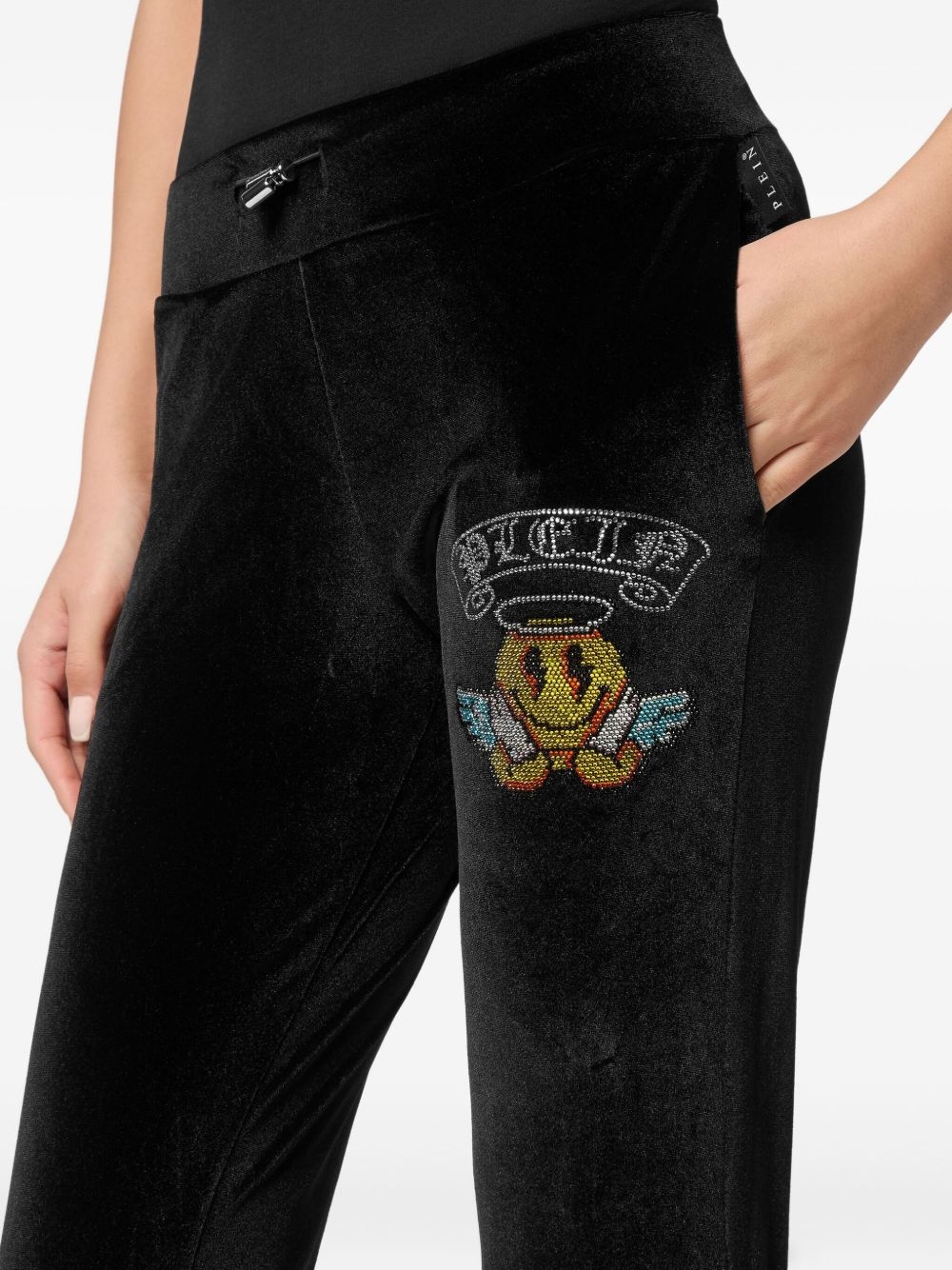 velvet track pants - 4