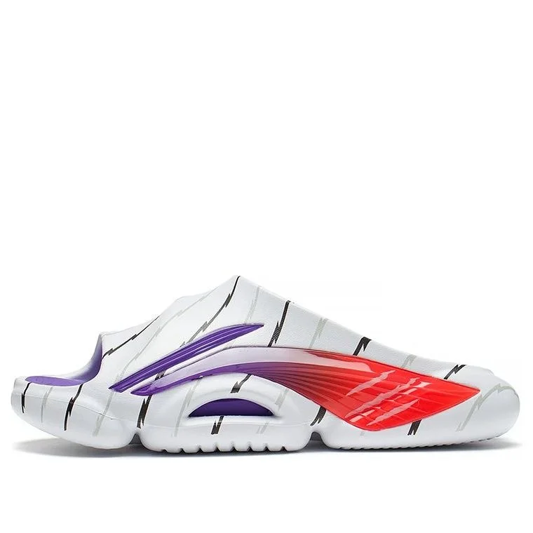 Li-Ning 8 PE Courtside Slides 'White Red' ABTS009-5 - 1