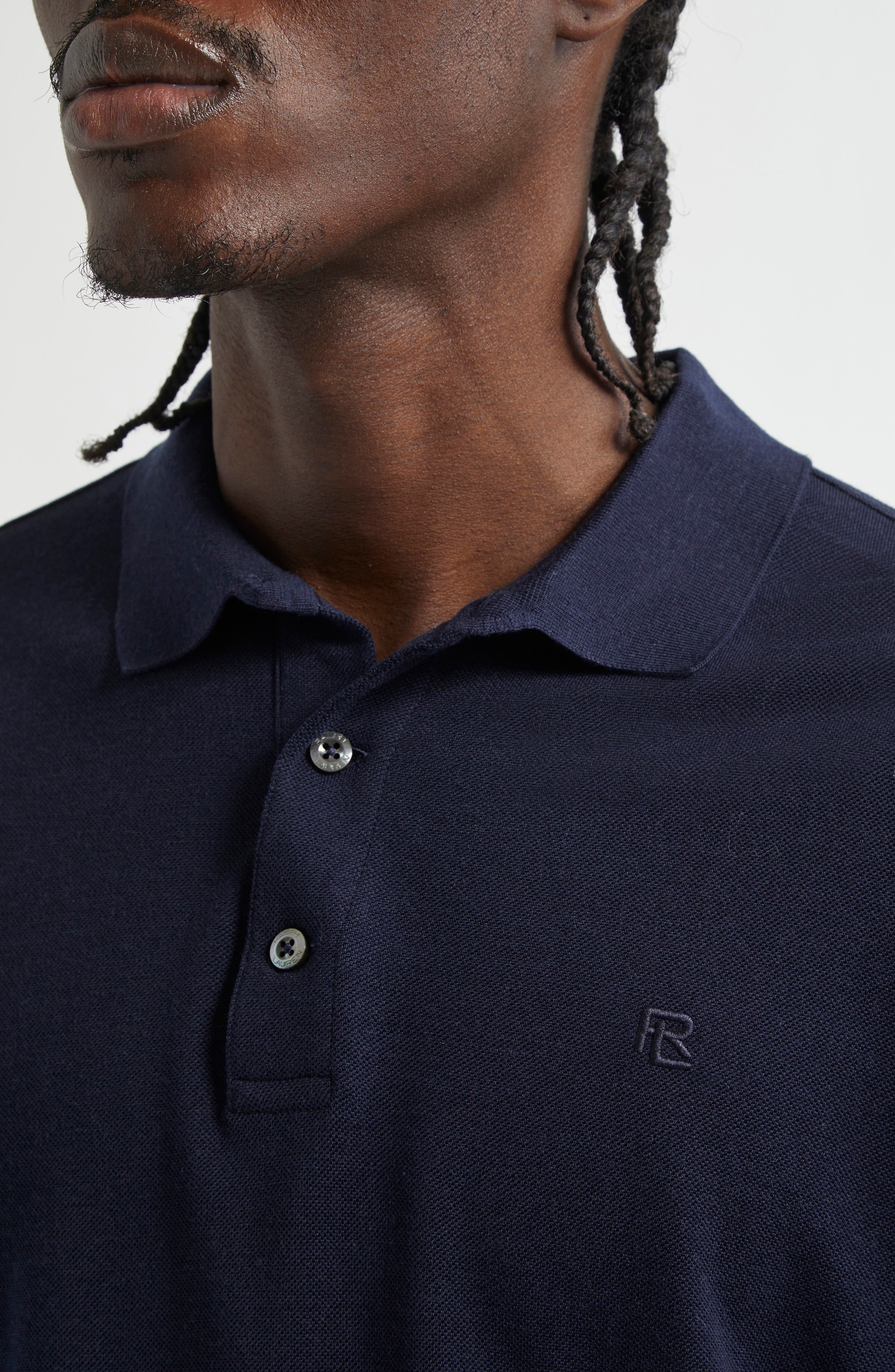 Ralph Lauren Purple Label Long Sleeve Merino Wool Piqué Polo in Classic Chairman Navy at Nordstrom - 4