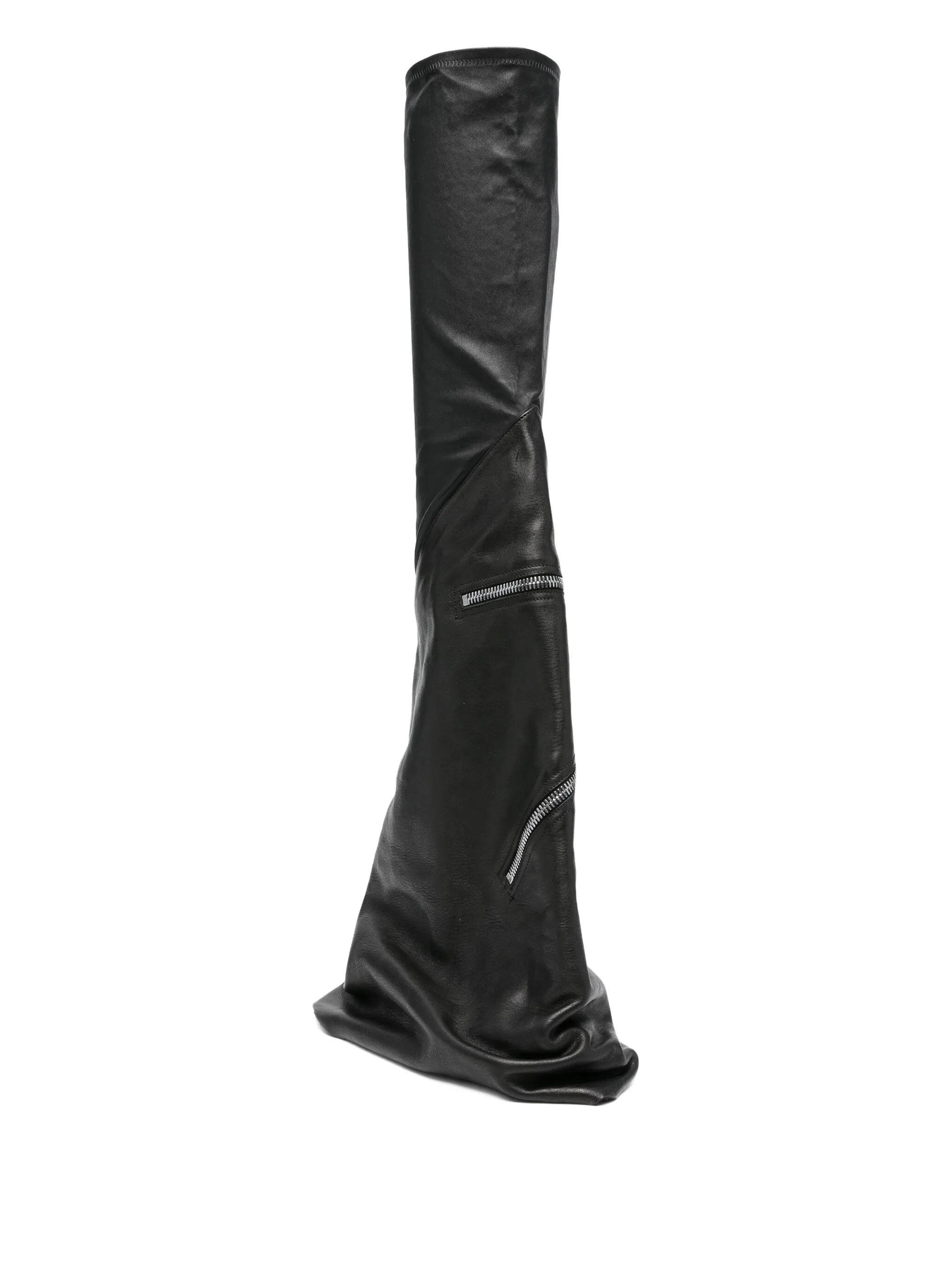 Rick Owens Cargo Fetish Sneaks Calf Leather Knee-high Boots - 4