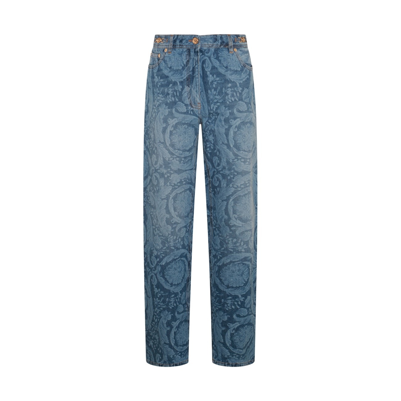 medium blue cotton jeans - 1
