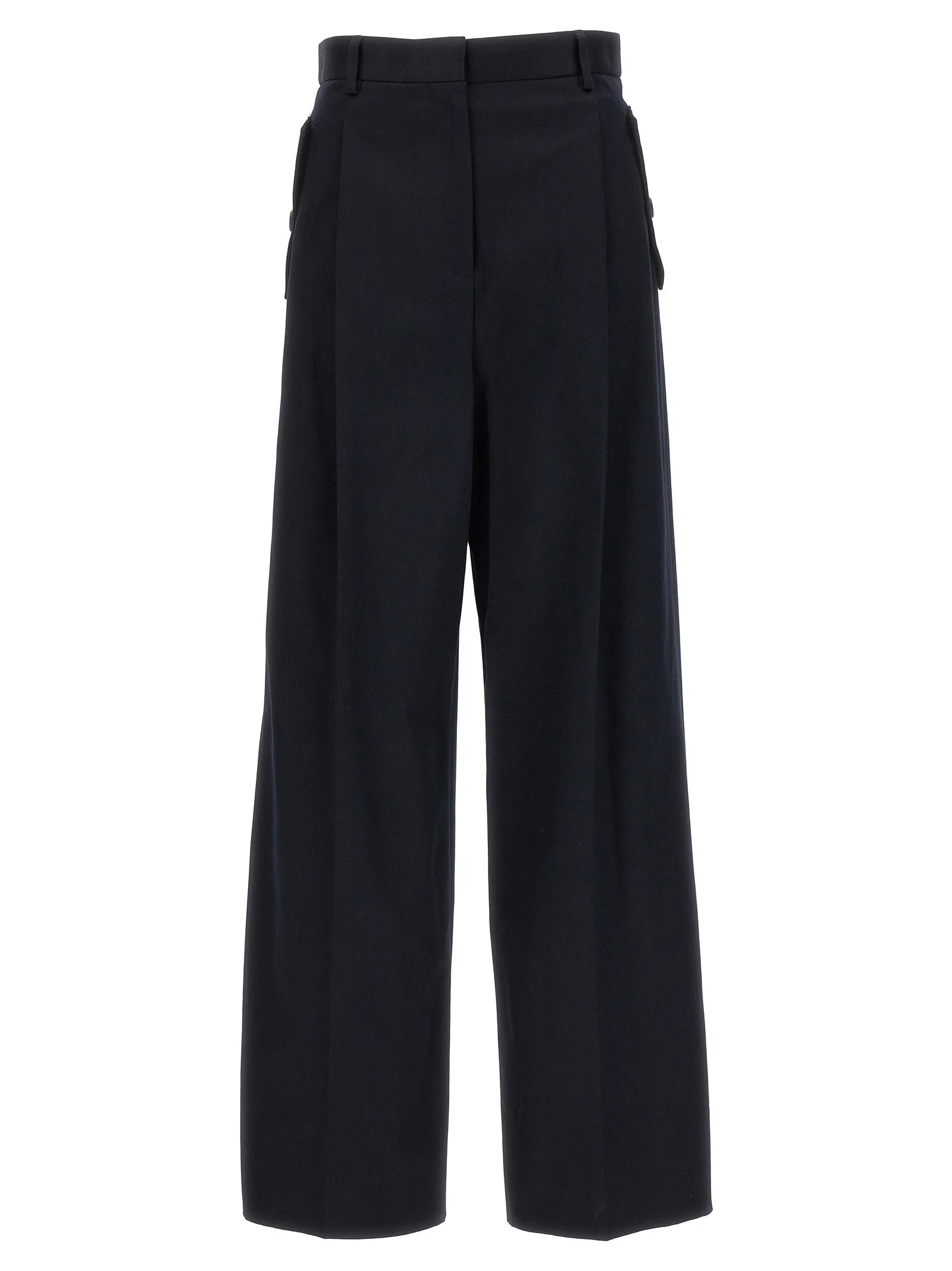 Lanvin Women Loose Leg Front Pleat Pants - 1