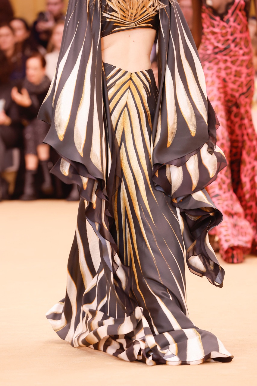 Cape Sleeve- Silk Twill Gown - 11